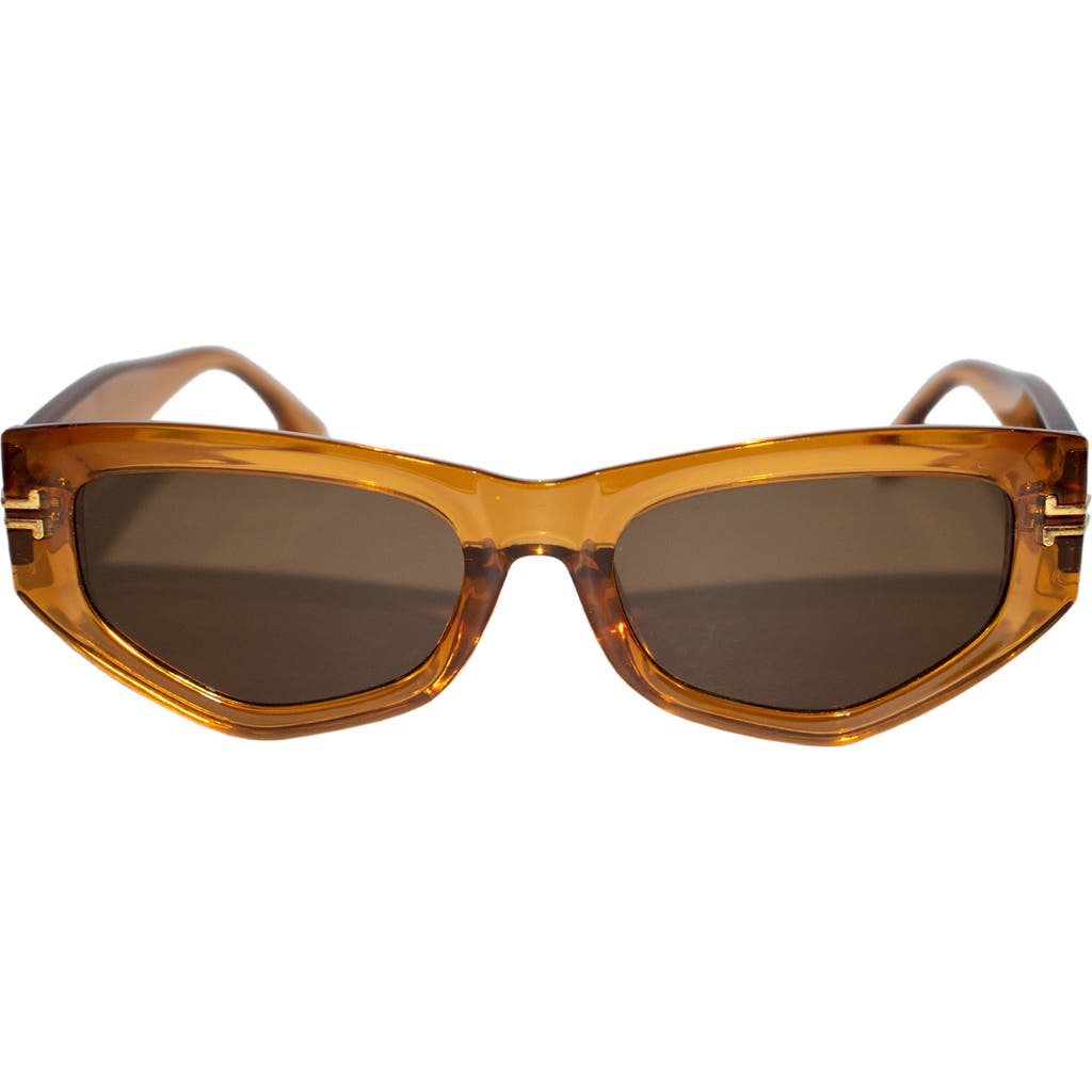 Fifth & Ninth Wren 52mm Polarized Geometric Sunglasses In Brown