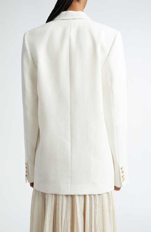 Shop Totême Toteme Tailored Suit Jacket In Off White