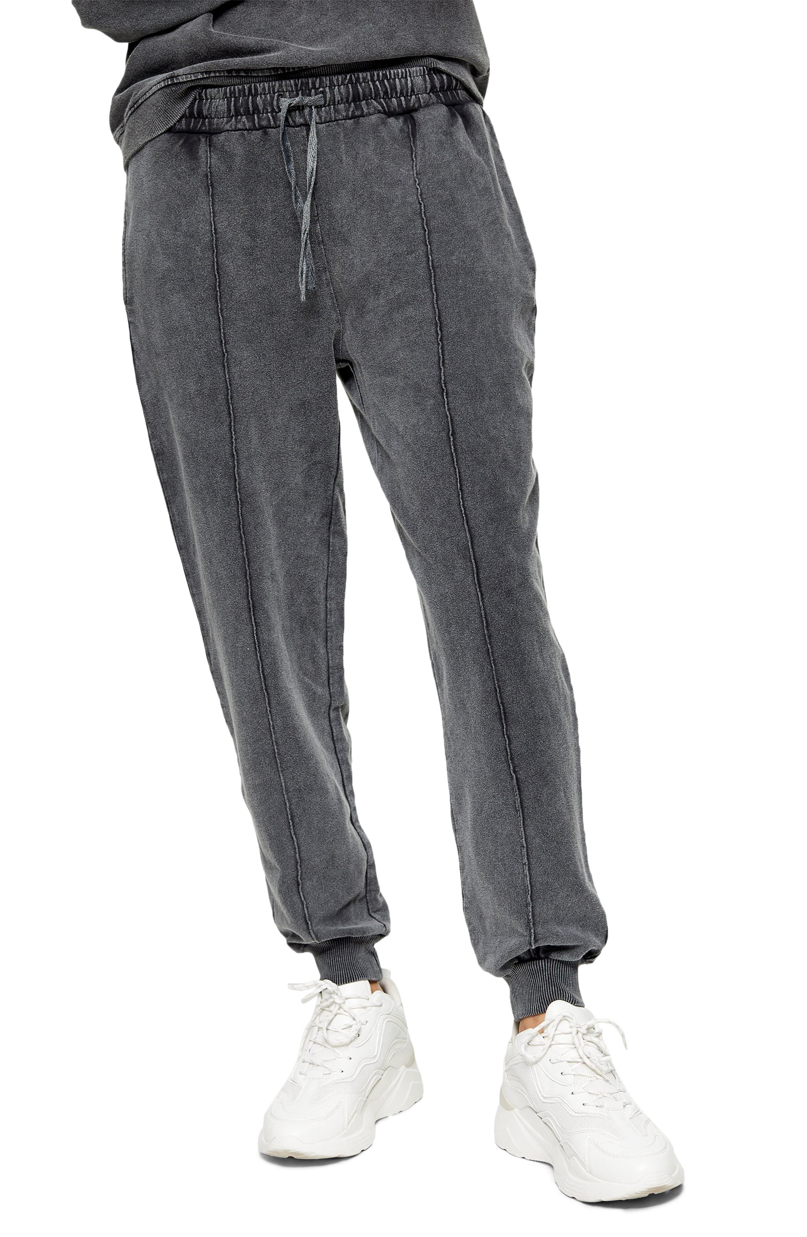 black acid wash sweatpants