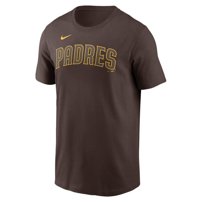 Shop Nike Brown San Diego Padres Fuse Wordmark T-shirt