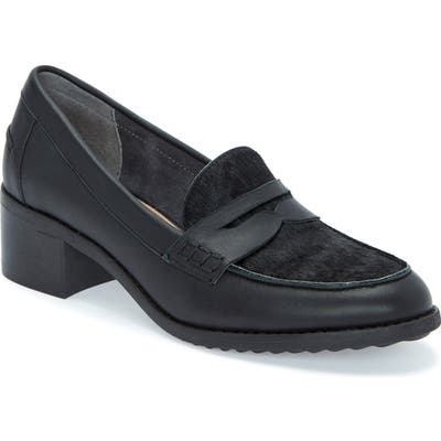 Me Too Darra Block Heel Loafer Pump, Black