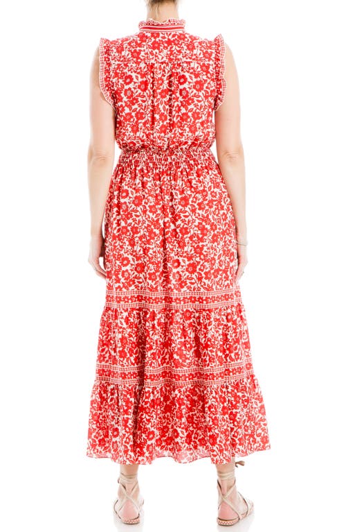 Shop Max Studio Floral Maxi Dress In Red Floral