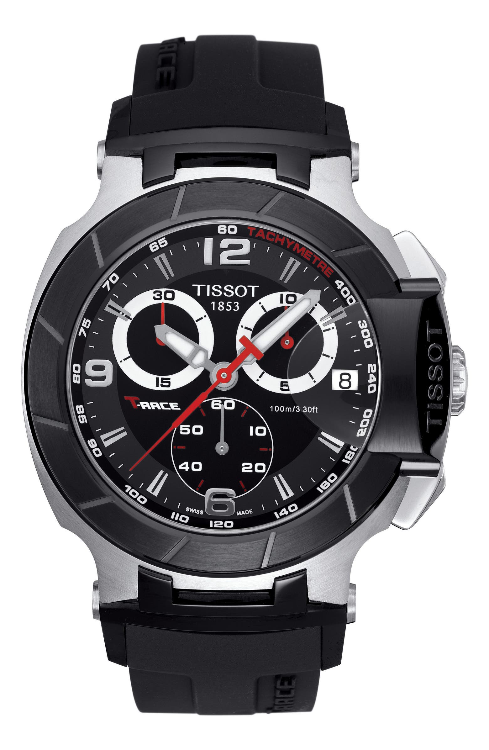 Tissot T Race Chronograph Silicone Strap Watch 50mm Nordstrom