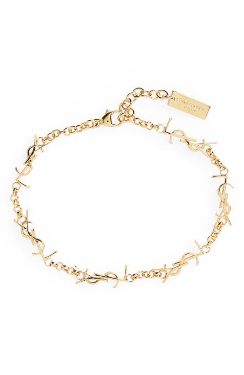 Saint Laurent YSL Chain Link Bracelet in Gold at Nordstrom, Size Small