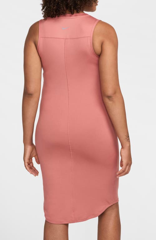 Shop Nike Dri-fit Sleeveless Knit Maternity Dress In Canyon Pink