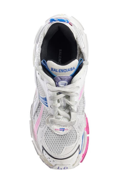 Shop Balenciaga Runner Sneaker In White/lilac/pink