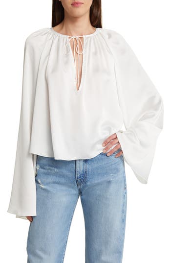 FRAME FRAME GATHERED NECK BLOUSE