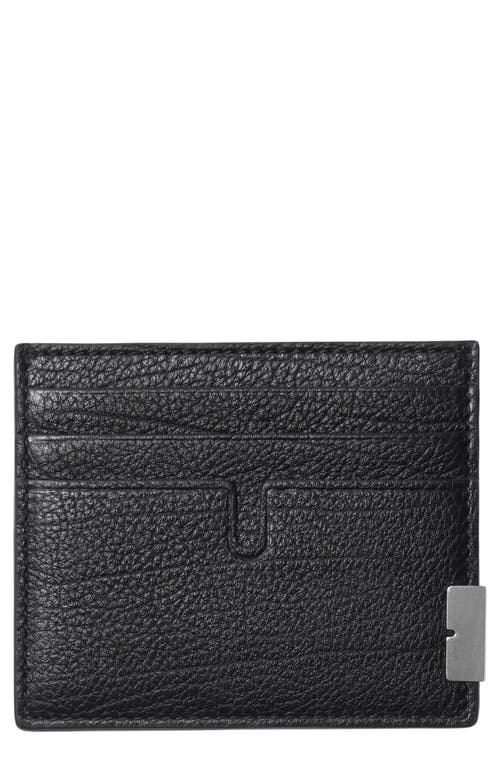 burberry Sandon Tall Leather Card Case in Black at Nordstrom