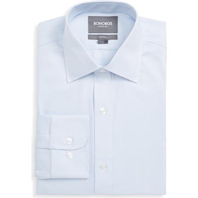 Bonobos Daily Grind Slim Fit Solid Dress Shirt, Blue