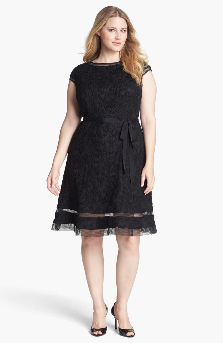 Adrianna Papell Lace Fit & Flare Dress (Plus Size) | Nordstrom