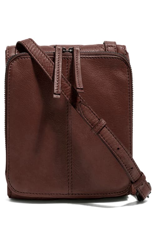 Shop American Leather Co. Kansas Quilted Leather Crossbody In Cordovan Smooth