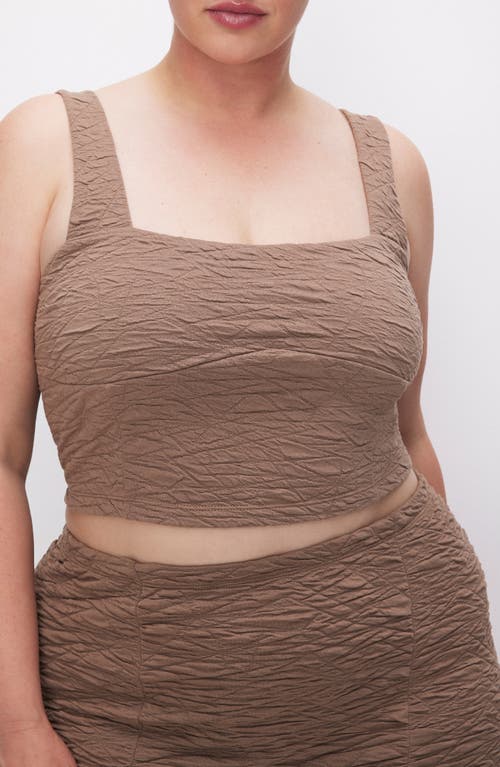 Good American Scrunched Crop Tank In Putty001