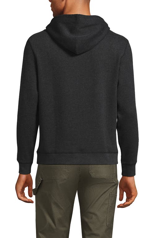 Shop Lands' End Long Sleeve Serious Sweats Pullover Hoodie In Dark Charcoal Heather