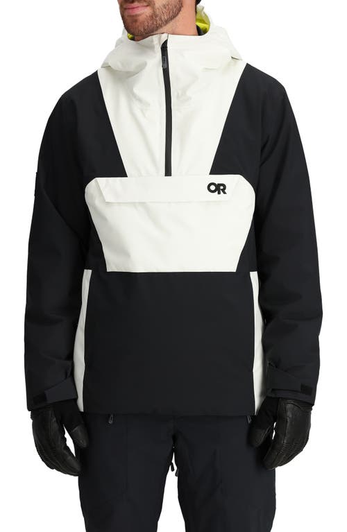 Outdoor Research Snowcrew Down Anorak In Black/snow