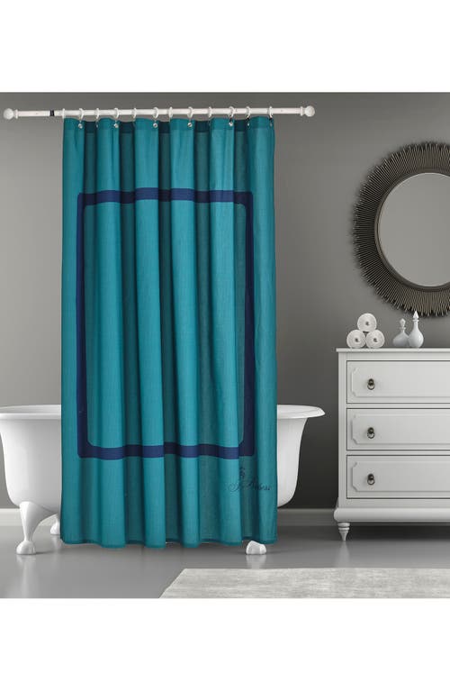 Brooks Brothers Contrast Frame Shower Curtain In Deep Jungle