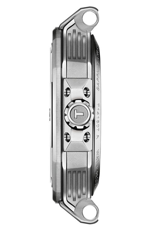 Tissot Mens Blue T Race 41mm Mens Stainless-steel Automatic Watch In Blue/silver