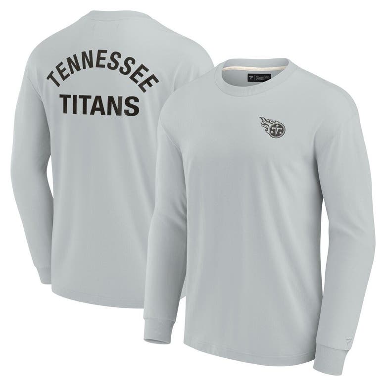 Shop Fanatics Signature Unisex  Gray Tennessee Titans Elements Super Soft Long Sleeve T-shirt