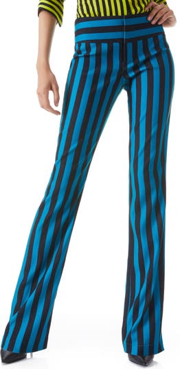 Alice + Olivia Stripe Flare Pants