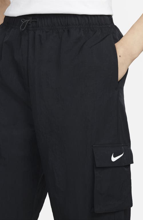 Shop Nike Sportswear Essential Cargo Pants In Black/white