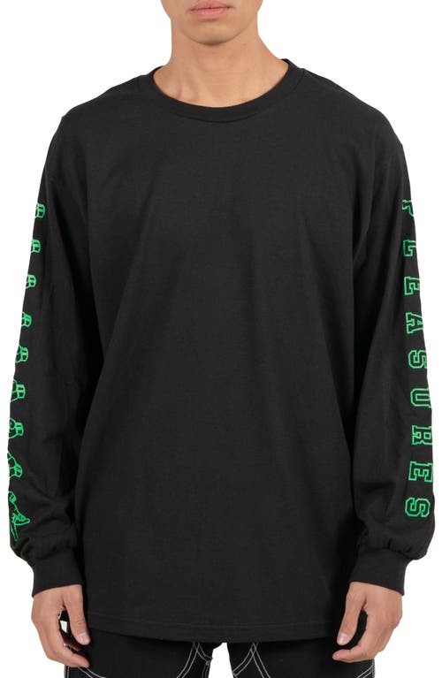 PLEASURES Sign Long Sleeve T-Shirt in Black at Nordstrom, Size Small