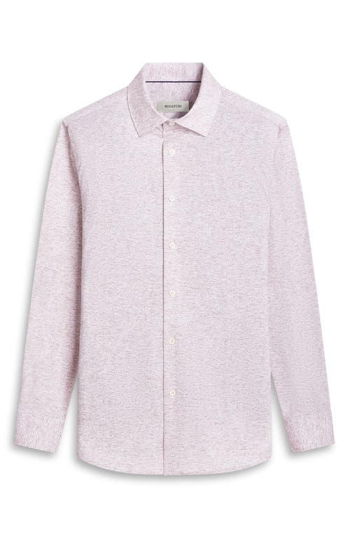Bugatchi James Ooohcotton® Heathered Button-up Shirt In Cinnamon