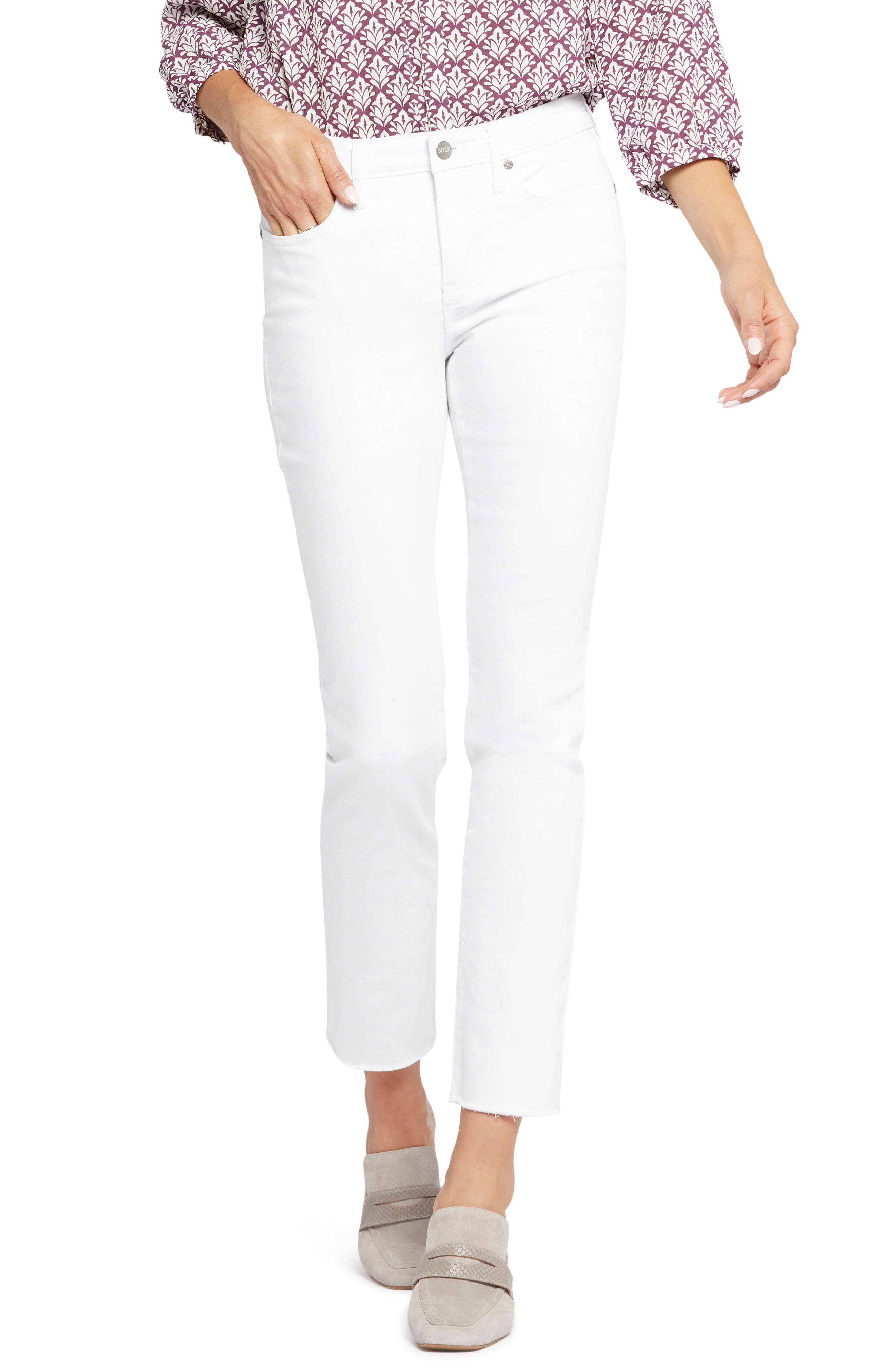 nydj white ankle jeans