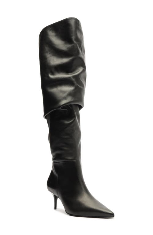 Shop Schutz Ashlee Mid Over The Knee Boot In Black