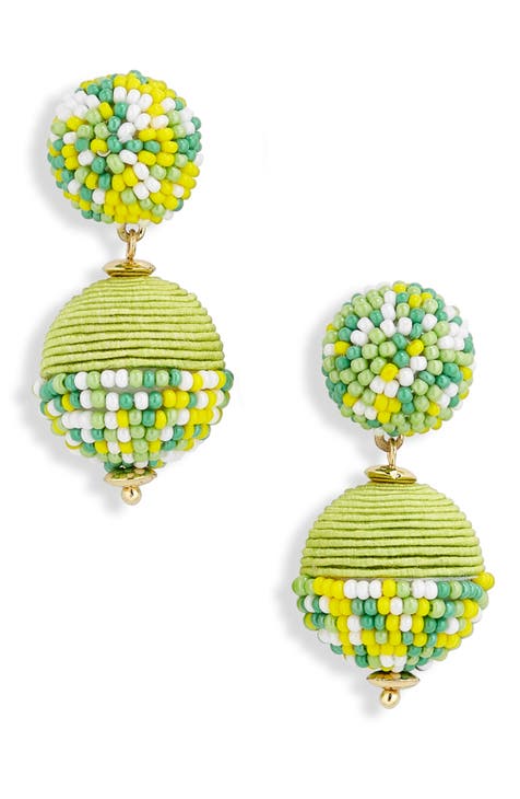 Tiana Beaded Double Drop Earrings