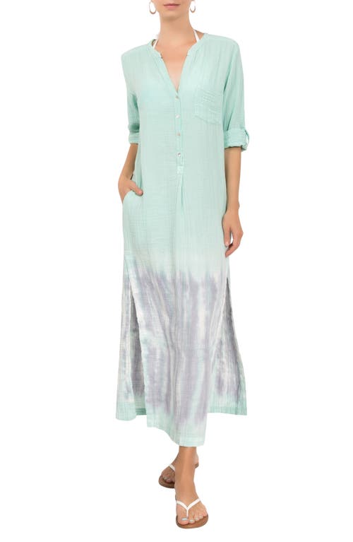 Tracey Cover-Up Caftan Dress in Td Seafoam