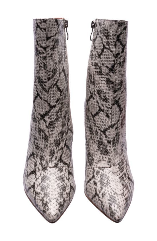 Lady Couture Princess Inverted Heel Bootie In Natural Snake