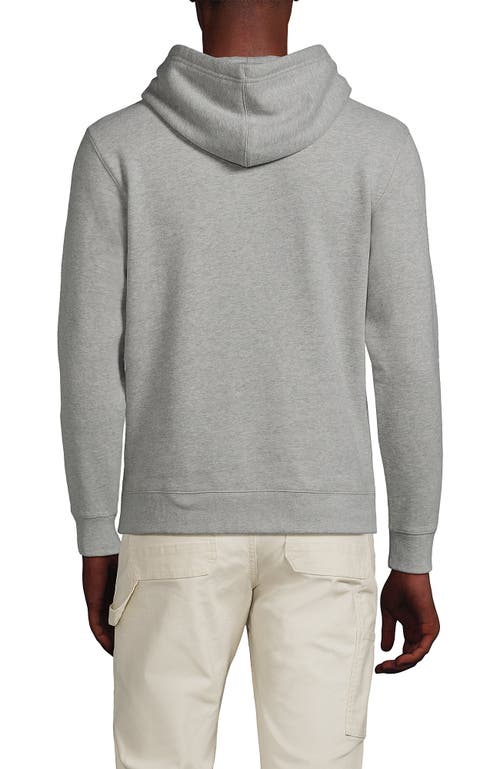 Shop Lands' End Long Sleeve Serious Sweats Pullover Hoodie In Gray Heather