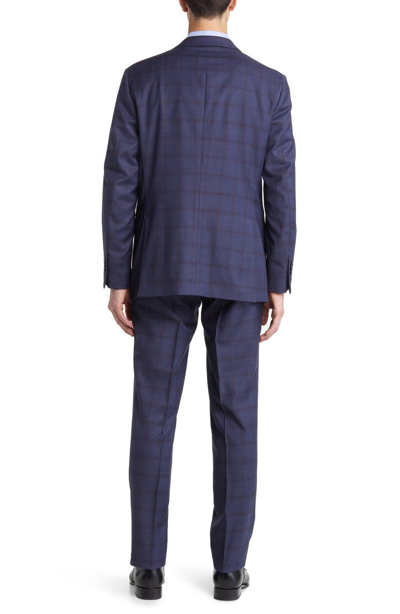 Peter Millar Tailored Fit Windowpane Plaid Wool Suit | Nordstrom