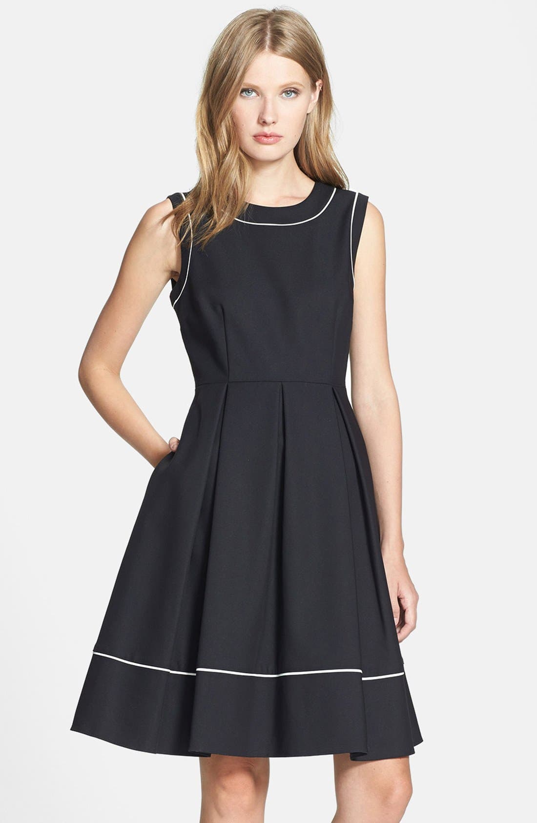 kate spade new york 'hope' cotton blend fit & flare dress Nordstrom