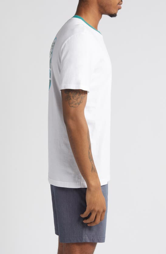 Shop Original Penguin Logo Ringer T-shirt In Bright White