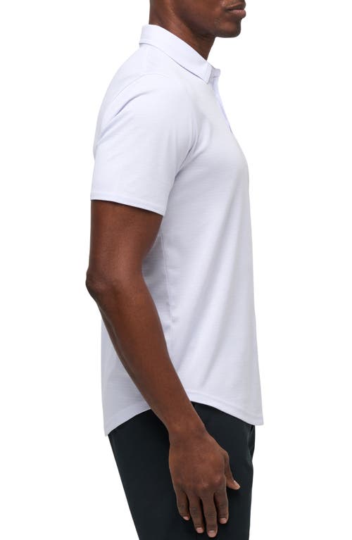 Shop Travismathew A Class Stripe Pima Cotton Blend Polo In White