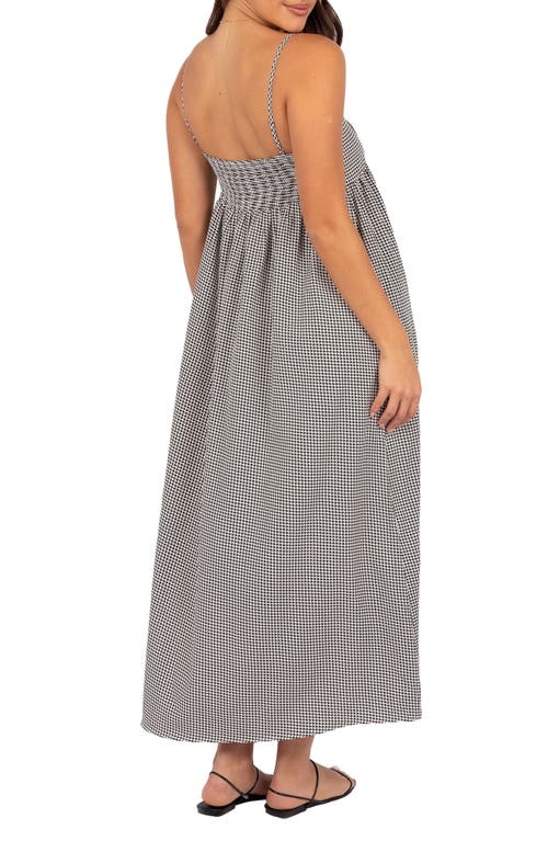 Petal And Pup Petal & Pup Andy Houndstooth Maxi Dress In Gray