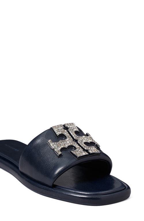 Shop Tory Burch Double T Deco Sport Slide Sandal In New Navy