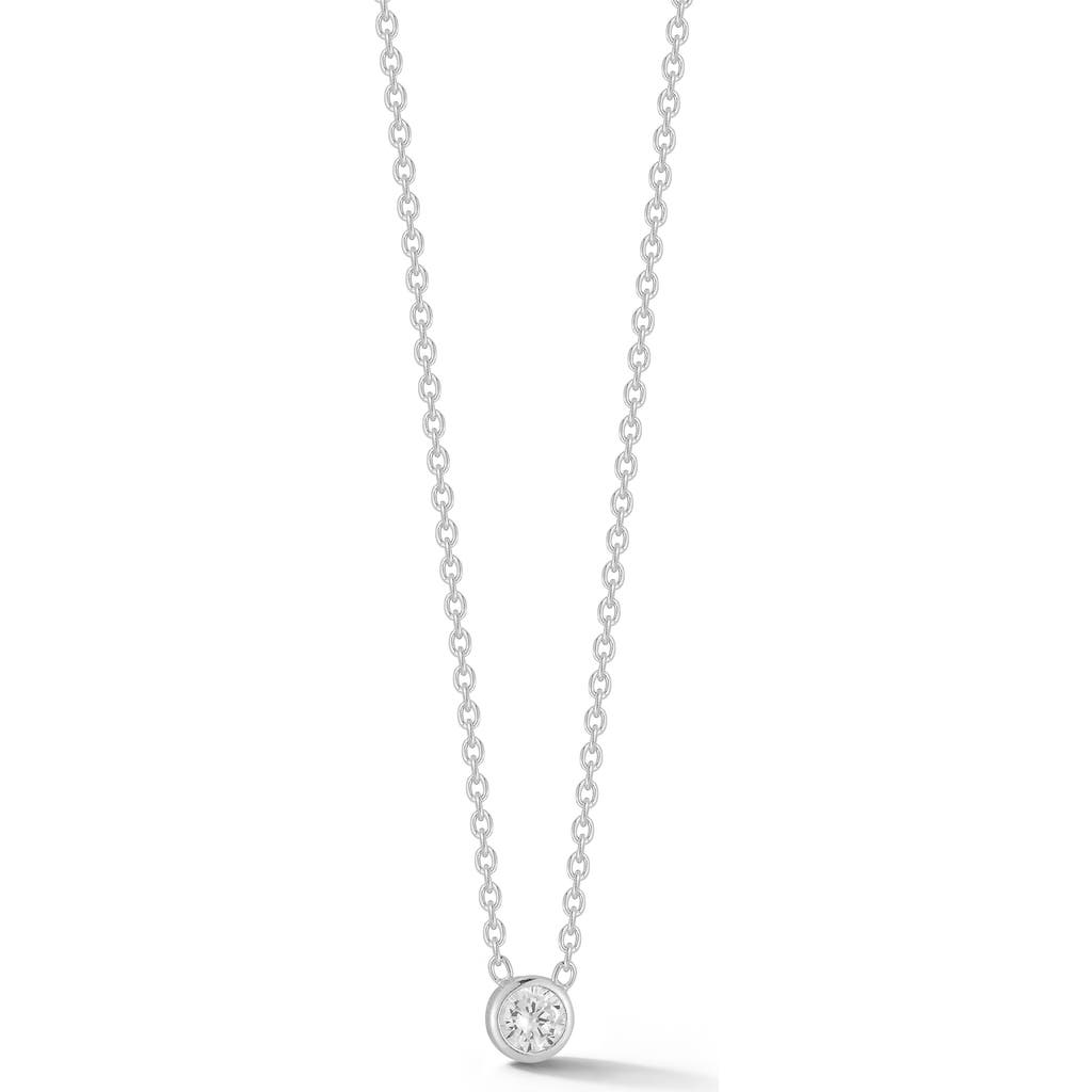 Glaze Jewelry Bezel Set Cubic Zirconia Pendant Necklace In Silver