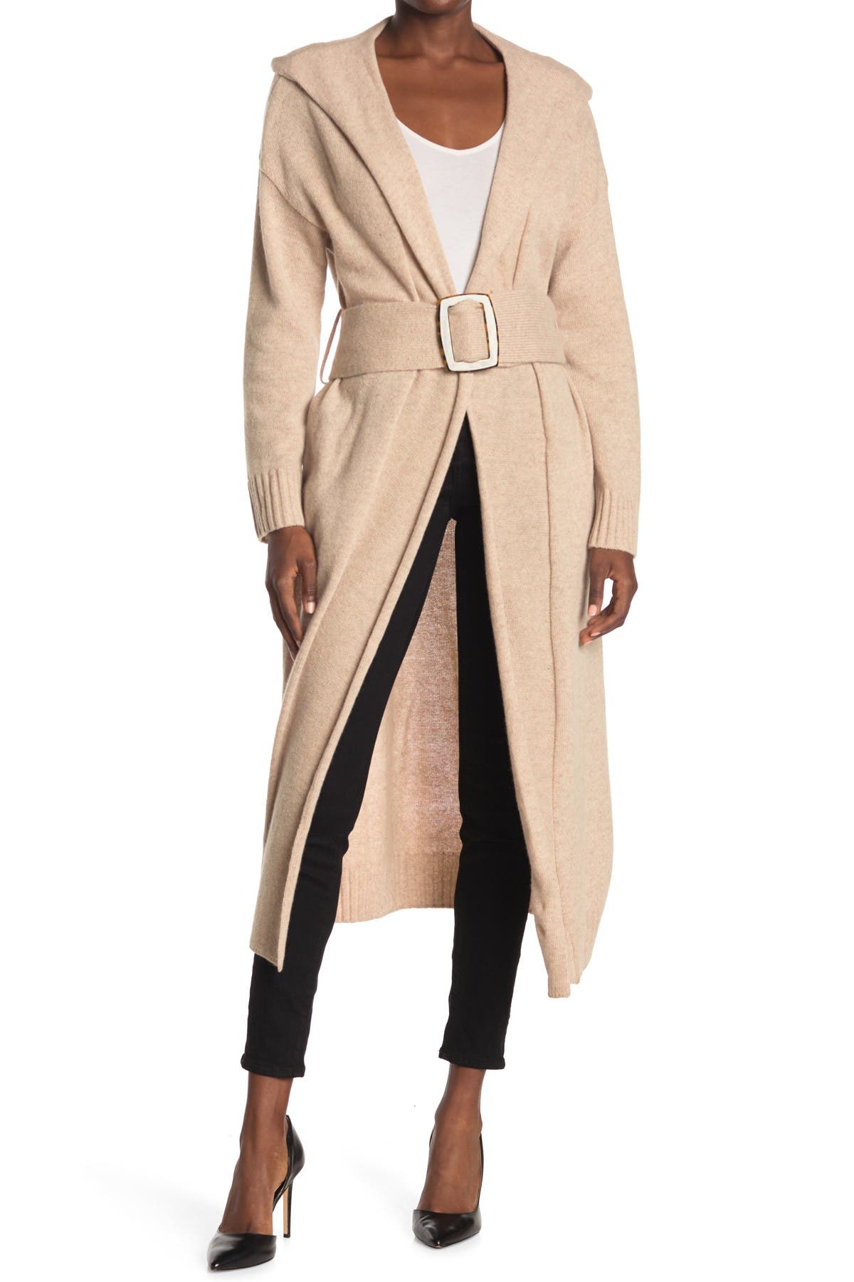 belted duster cardigan