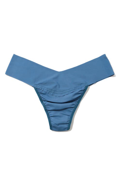 Shop Hanky Panky Breathe Natural Thong In Rainy Day Blue