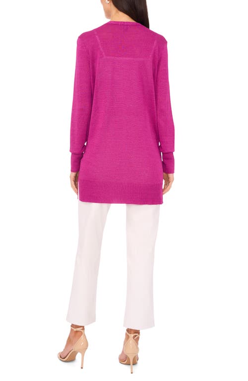 Shop Halogenr Halogen(r) Side Slit Cardigan In Vivid Plum Purple