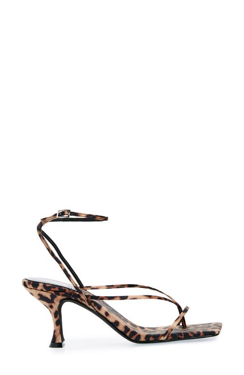 Jeffrey Campbell Leeda Ankle Strap Sandal In Cheetah Satin