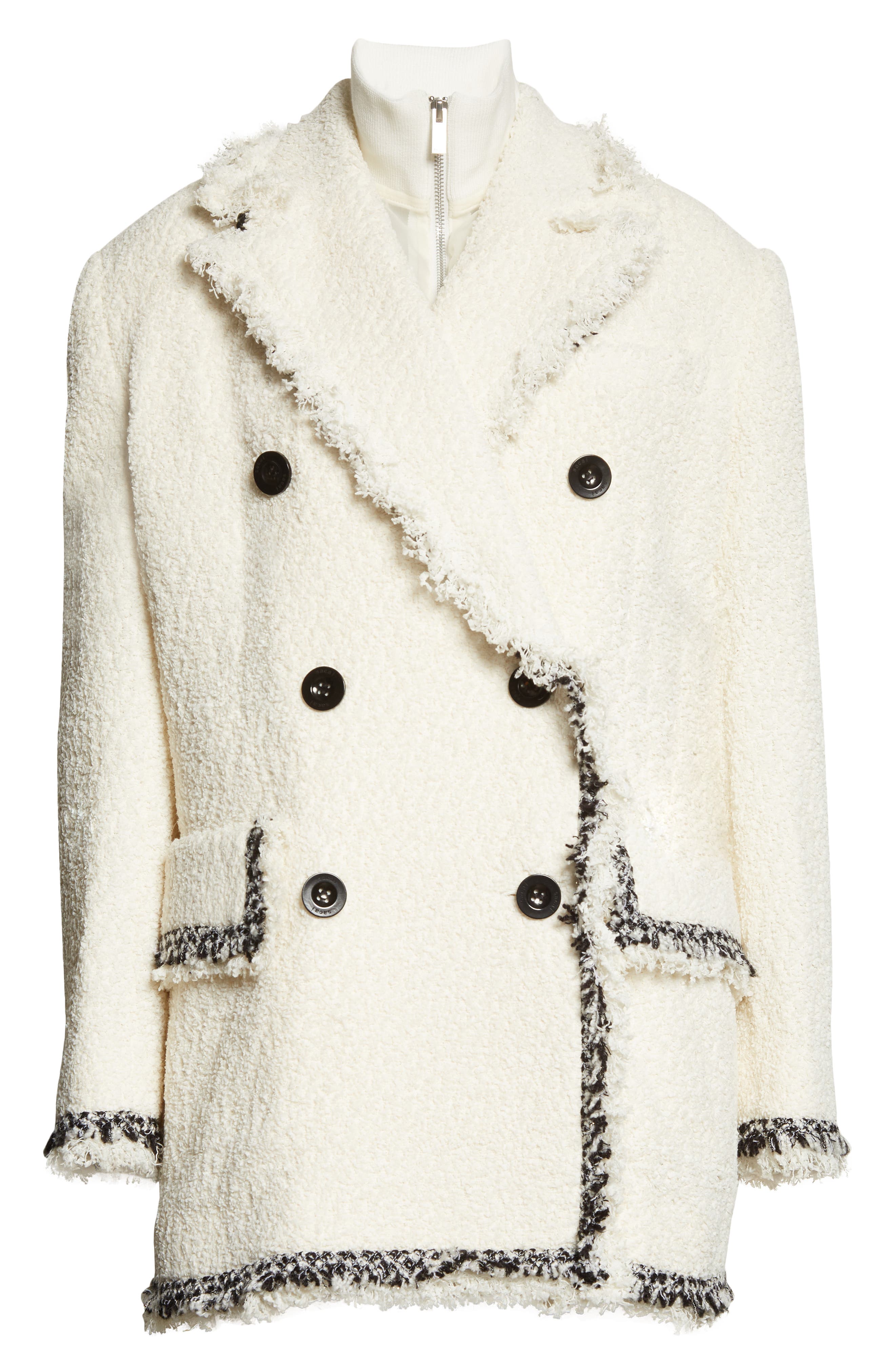 Tweed Jacket in White - Sacai