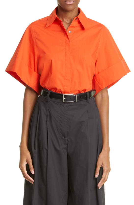 Co Short-sleeve Button-down Shirt In Punch