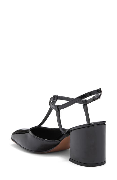 Franco Sarto Tasha T-strap Pump In Black Patent