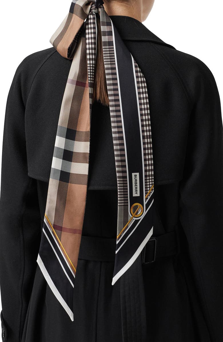 type Drama shit Burberry Archive Check Skinny Silk Scarf | Nordstrom