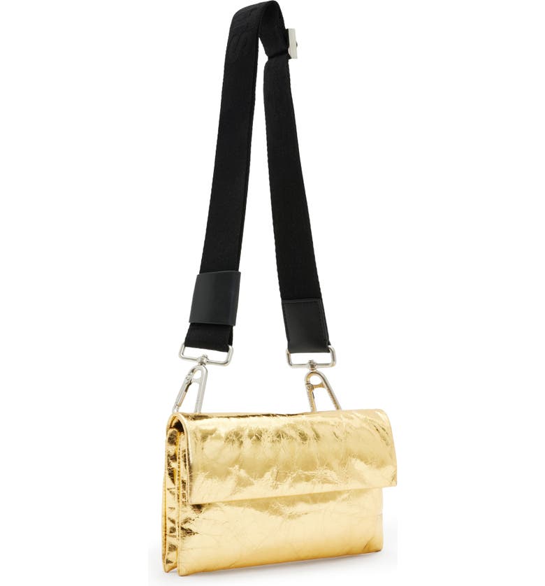 AllSaints Ezra Metallic Leather Crossbody Bag | Nordstrom