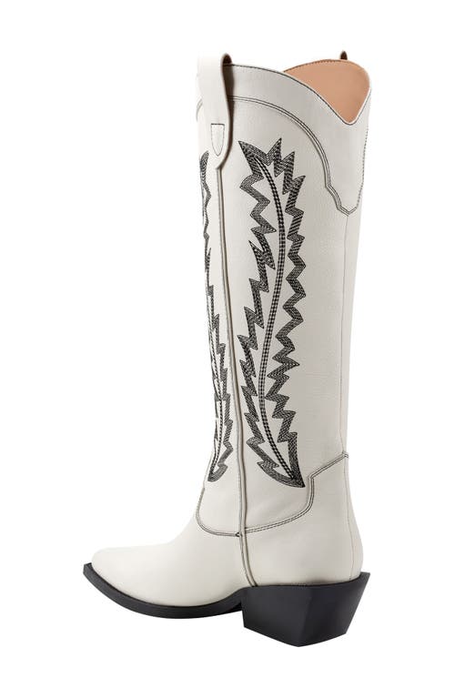 Marc Fisher Ltd Roselle Western Boot In Ivory