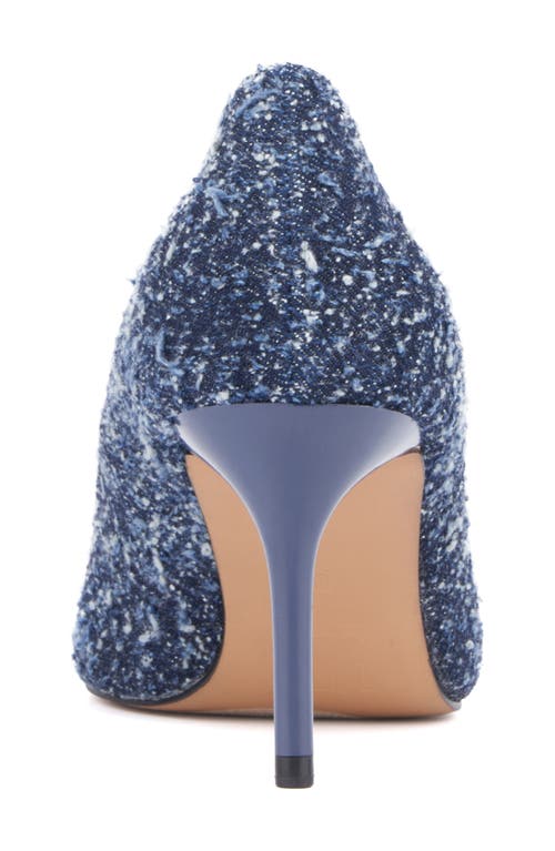New York And Company Belle Reptile Embossed Pump In Navy Boucle