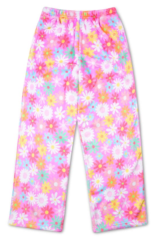 Shop Iscream Kids' Lovely Leslie Plush Lounge Pants In Pink Floral